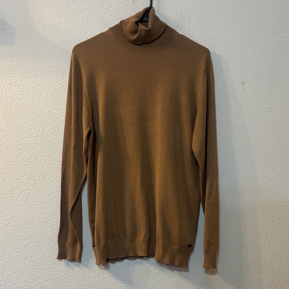 Denim & Flower Tan Turtleneck Sweater